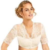 NINA VON C. Nina von C Damen Dirndlbluse Kalea mit Knopfleiste - 16463718 - Champagner - Gr. 36