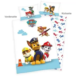 Paw Patrol 2632205063 - Flanell-Bettwäsche, 40x60 cm + 100x135 cm, 100% Baumwolle