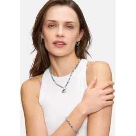TAMARIS Charm-Armband Edelstahl mit Naturstein grün|lila|rosa 18,5 cm