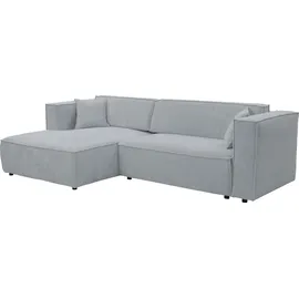 werk2 Eckcouch Cord 2-Sitzer Grau
