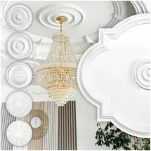 HEXIM Perfect Stuckrosette HEXIM Perfect weiß 2 St. 61 x 52 cm