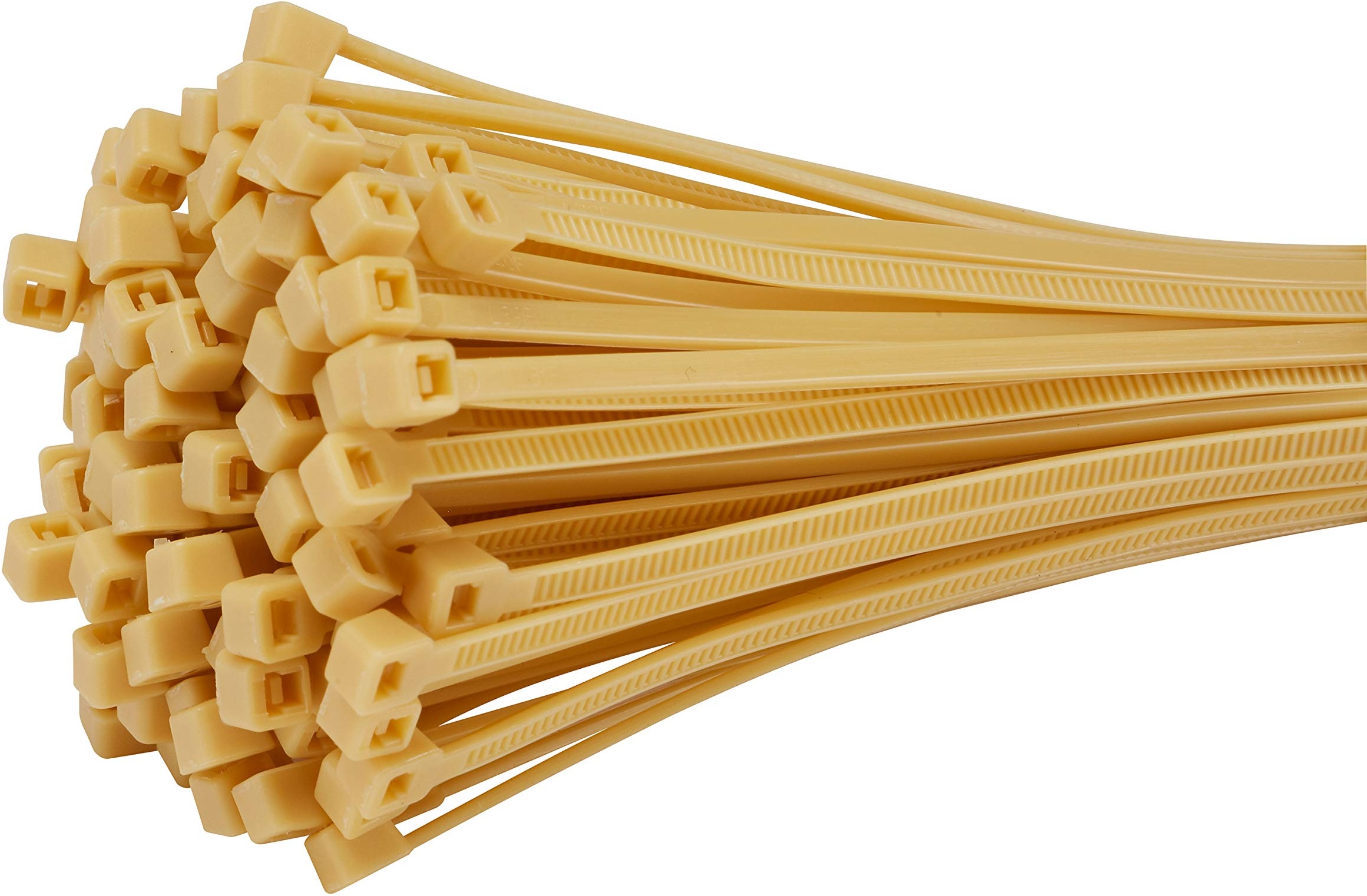 Fix&Easy Kabelbinder 2,5x100mm Bambus beige 100 Stück UV- und Wetterbeständig Set für Garten Sichtschutz Schilfrohrmatte Balkonsichtschutz Terrasse Bambusmatte Bambuszaun Bambuswand
