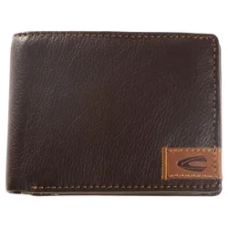 Geldbörse CAMEL ACTIVE "California", braun, Leder, Antik-Look, clean, gepflegt, leichte Abriebeffekte, kontrastfarbene Details, unifarben mit Farbeinsatz, used, modisch, Kleinlederwaren, auch hochwertigem Rindsleder mit auffälligen Kontrastnähten