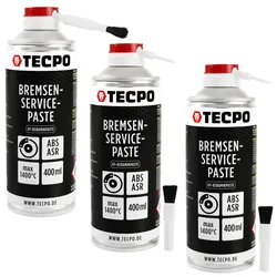TECPO Bremsen-Servicepaste Schmierfett Bremsenpaste 3x400 ml (24,99 € pro 1 l)