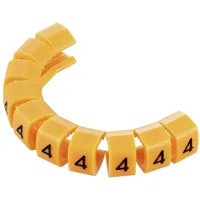 TRU Components TC-MB2/4203 Kennzeichnungsclip Aufdruck 4 Außendurchmesser-Bereich 4 bis