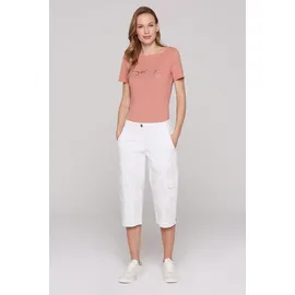Soccx Shorts SOCCX, Damen, Gr. XXL, Normalgrößen, weiß, Popeline, Material: 98% Baumwolle, 2% Elasthan, unifarben, regular fit knielang, Hosen Shorts, mit aufgesetzten Taschen vorne