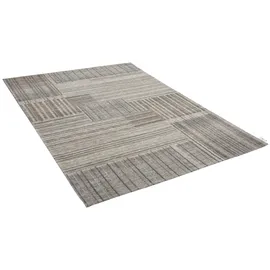 Tom Tailor Teppich TOM TAILOR HOME "Stripy Pat", beige, B:140cm H:5mm L:200cm, Baumwolle, Kunstfaser, Teppiche, Teppich, Flachgewebe, modernes Patchworkdesign, gestreift, Chenille, Wohnzimmer