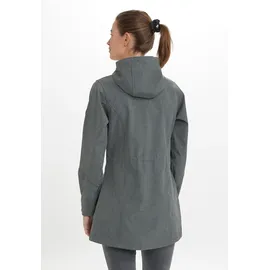 Weather Report Softshelljacke "LILAN", Damen, Gr. 44, grau (dunkelgrau), 96% Polyester, 4% Elasthan, unifarben, normal, hoch geschlossener Ausschnitt, Jacken Softshelljacke, mit verschweißten Nähten