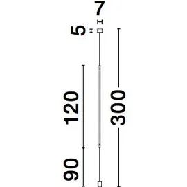 Nova Luce Elettra 1-flg. 300 cm gold