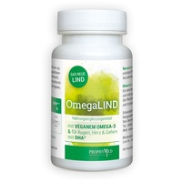 OmegaLIND 3 vegan aus Algenöl (60 Kapseln) Omega 3 Kapseln hochdosiert, enthält DHA, EPA & DPA - wertvolle Omega 3 Fettsäuren aus Algenöl (100% vegan), in Premium-Qualität & ohne Zusatzstoffe
