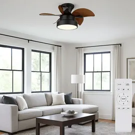 GLOBO LED Deckenventilator 58 cm Schwarz