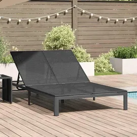 vidaXL Sonnenliege 206 x 62,5 x 74 cm Schwarz