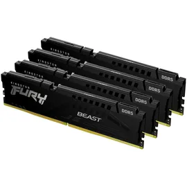 Kingston FURY Beast DDR5 5200MT/s 128GB Kit (4x32GB) CL40 Schwarz KF552C40BBK4-128