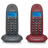 Motorola C1002GW DECT-Telefon, Gegensprechanlage, Rufweiterleitung, LED, ECO-Modus, mute Freisprechen