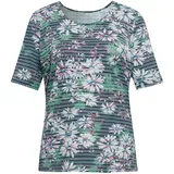 GOLDNER Streifenshirt mit Blumenmotiv Blau 52