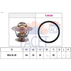 FACET Thermostat, Kühlmittel  54mm für GENERAL MOTORS VAUXHALL OPEL 1338038 90067918 7.8279