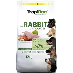 TROPIDOG Premium Adult mittlere & große Rassen reich an Kaninchen und Reis 12kg
