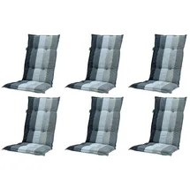 MADISON N.Y Hochlehner Auflage 120 x 50 x 8 cm grau gestreift 6 St.