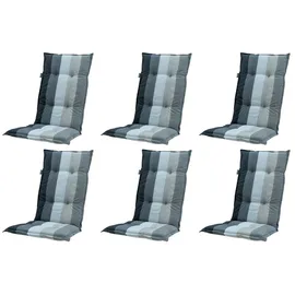 MADISON N.Y Hochlehner Auflage 120 x 50 x 8 cm grau gestreift 6 St.