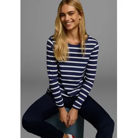 AJC Langarmshirt in marine-weiß-gestreift | Gr.: 40/42