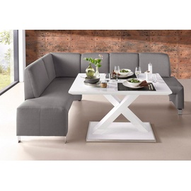 exxpo - sofa fashion Intenso 157 x 91 x 244 cm Struktur langer Schenkel rechts grau