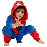 Riethmüller Kostüm Spiderman Kostüm Kinder Einteiler blau-rot blau 128 (6-8 Jahre)