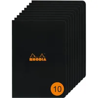 Rhodia 10x Notizheft Rhodia A4 48 Blatt 80g Schwarz