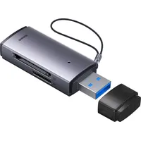 Baseus Lite Series USB-A to SD/TF Card Reader Grey
