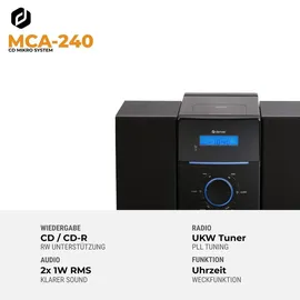 Denver MCA-240 CD-Player, UKW-Radio, Schwarz