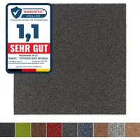 Karat Teppichfliesen Moscow Selbstliegend 50 x 50 cm Dunkelgrau