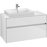 Villeroy & Boch Collaro Waschtischunterschrank C01700DH 100x54,8x50cm, Waschtisch links Glossy White