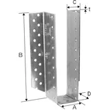 Simpson Balkenschuh BSD 180x220 mm Holzverbinder außenliegend Stahl Feuerverzinkt