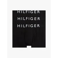 Tommy Hilfiger Herren 3er Pack Boxershorts Trunks mit Logobund, Schwarz (Blk/Blk/Blk), L - L