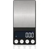 SagaSave Küchenwaage Elektronische, LCD Digitalwaage Feinwaage mit Wiegeschale und 5 Einheiten für Medizin, Labor, Schmuck, Herb (500g/0.01g)