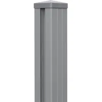 GROJA Zaunpfosten 7 x 240 cm Silbergrau/Aluminium