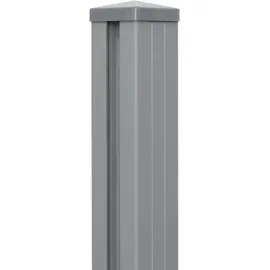 GROJA Zaunpfosten 7 x 240 cm Silbergrau/Aluminium