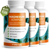 Magnesium Komplex 540 Kapseln - 400 mg elementares Magnesium pro Tag, 5 hochwertige Magnesium-Formen: Magnesium-Oxid, Citrat, Bisglycinat, Malat & Ascorbat - optimale Bioverfügbarkeit - 540x