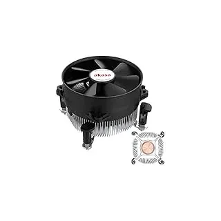 Akasa CPU Kühler mit 92mm PWM gesteuert Lüfter, Prozessorlüfter für PC und Computer, Kühlkörper mit Kupferkern, TDP 115W, für Intel LGA775, LGA 1150 1151 1155 1156, LGA1200, AK-959CU