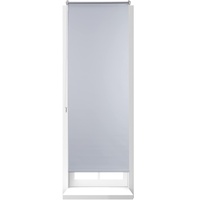 Relaxdays Thermo Verdunklungsrollo, Hitzeschutz, Fenster Seitenzugrollo, Klemmfix ohne bohren, 60x160, Stoff 56 cm, weiß