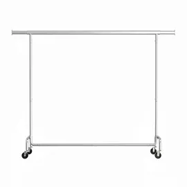 Songmics Kleiderständer auf Rollen 200 x 48 x 162,9 silber