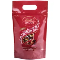 Lindt LINDOR Schokoladen Kugeln Double Chocolate | 1 kg Beutel, wiederverschließbar | ca. 80 Milch-Schokolade mit dunkler, zartschmelzenden Füllung | Großpackung, Pralinen-Geschenk