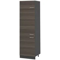 Vicco Kühlumbauschrank R-Line, Edelgrau/Anthrazit, 60 cm