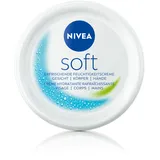 NIVEA Soft Erfrischende Feuchtigkeitscreme, leichte Creme mit Vitamin E und 100% natürlichem Jojoba-Öl, schnell einziehende Hautcreme für intensive Feuchtigkeit (50 ml)