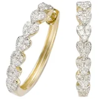 Firetti Paar Creolen »Schmuck Geschenk Gold 375 Ohrschmuck Creole«, mit Diamant