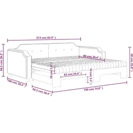 vidaXL Tagesbett 90 x 190 cm Schwarz
