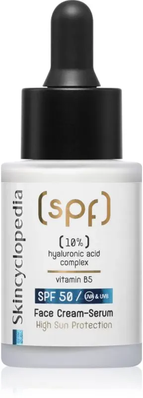 Skincyclopedia 10% Hyaluronic Acid Complex + Vitamin B5 Creme-Serum SPF 50 30 ml