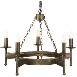 Cromwell Kronleuchter mit 5 Lichtern, alte Bronze