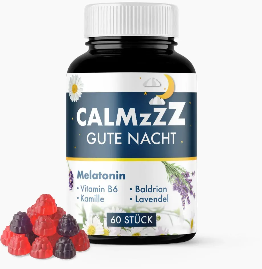 CALMZzz Gute Nacht - Melatonin Gummibärchen (60 Stück)