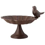 Esschert Design Vogeltränke mit Fuß Braun