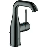 Grohe Essence Einhand-Waschtischbatterie M-Size Zugstangen-Ablaufgarnitur - hard graphite